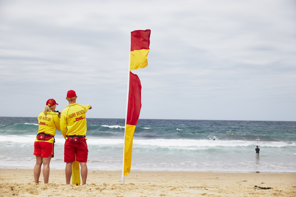 Australian Beach with Lifeguard