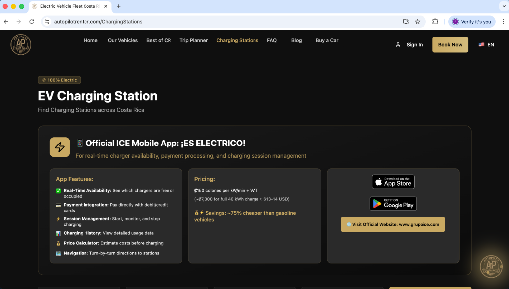 Interactive Charging Stations Map