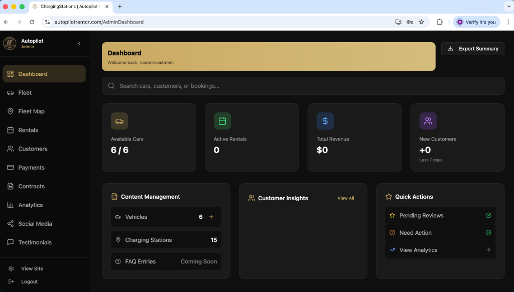 Fleet Management Dashboard
