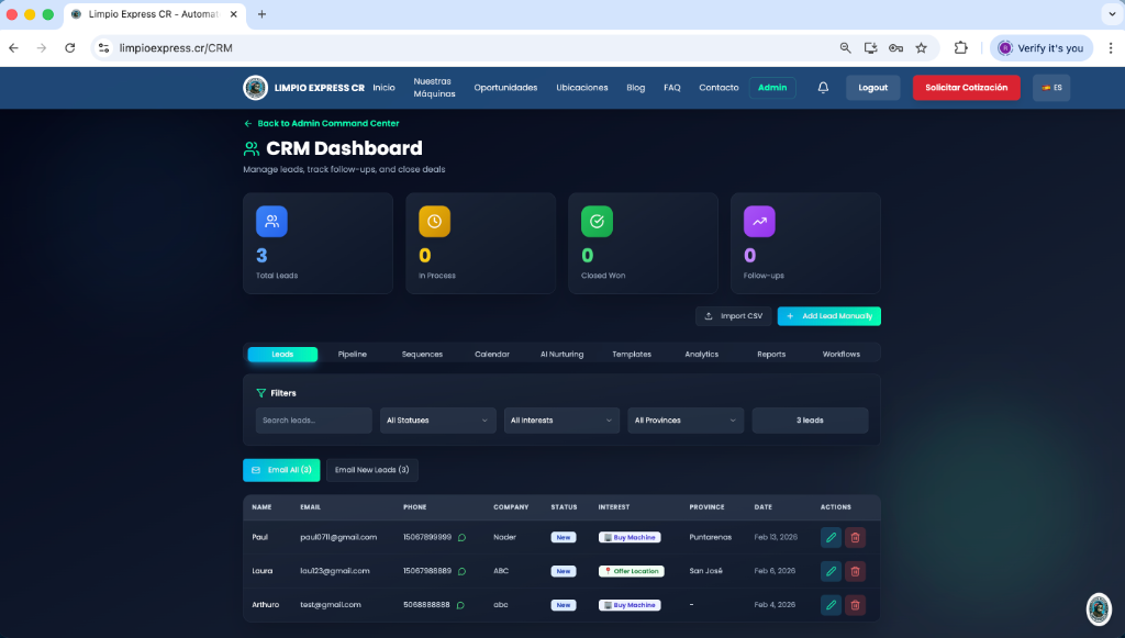 CRM & Partnership Pipeline