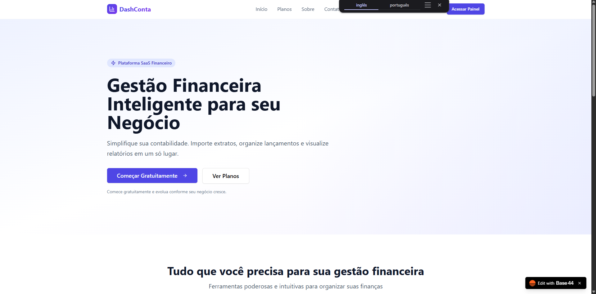 Dash template preview