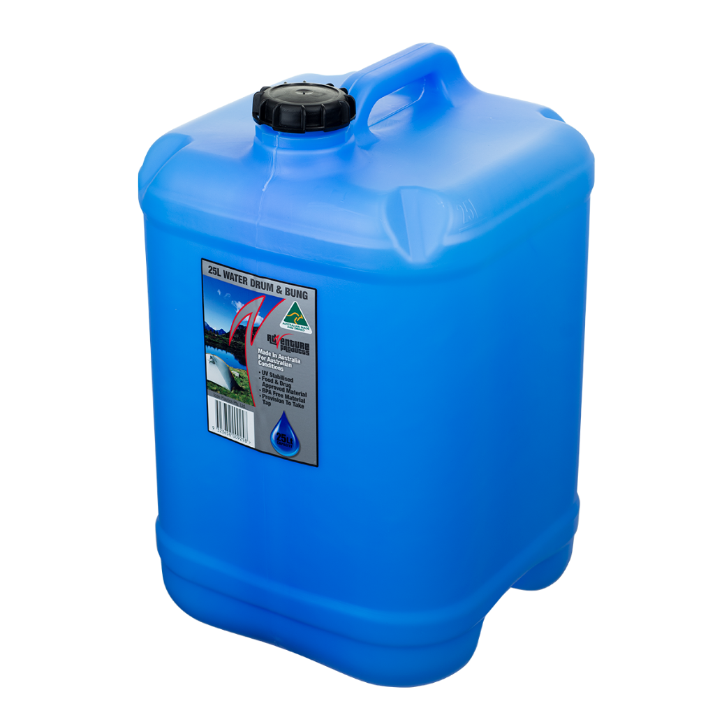 AdVenture Products 25L Blue Tint Water Storage Drum With Bung