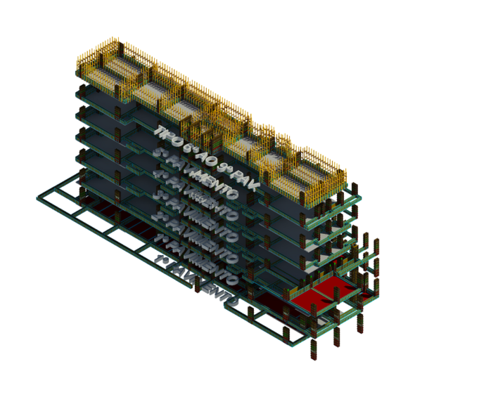 Modelo BIM Colorido - Análise por Elemento