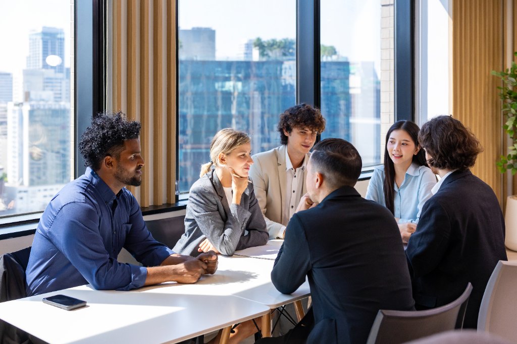 Professional team meeting