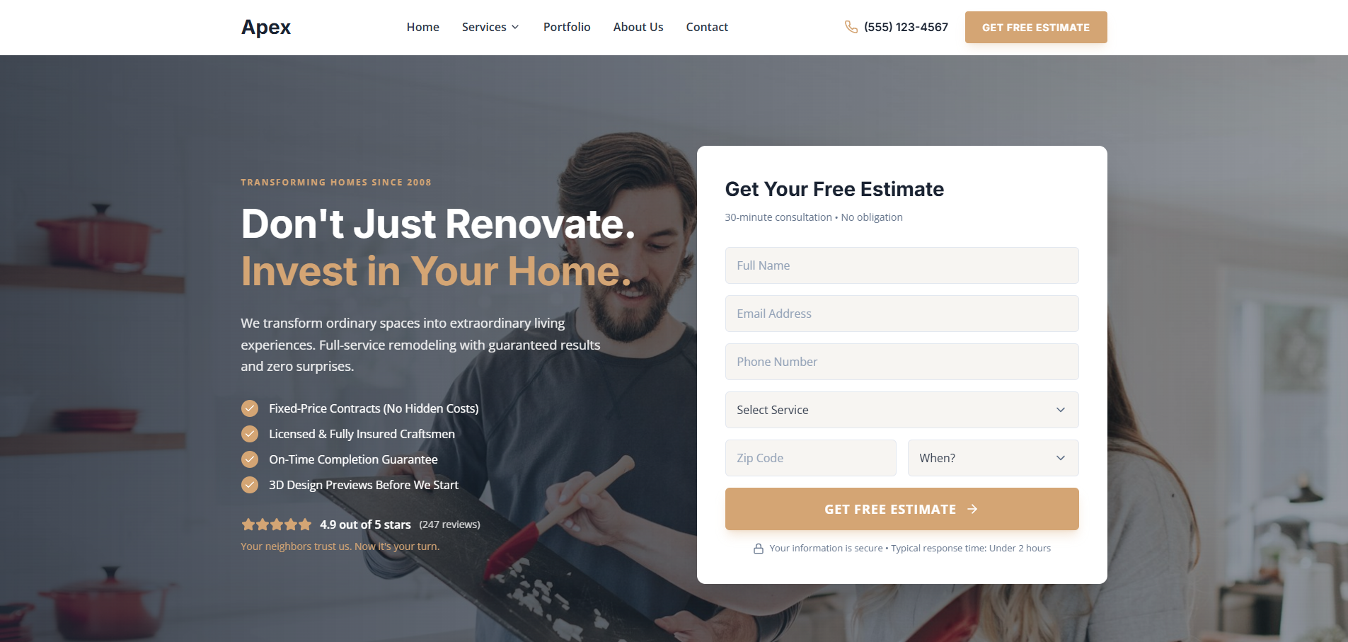 Home Remodeling Template template preview