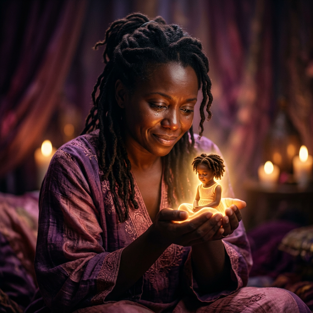 African woman inner child