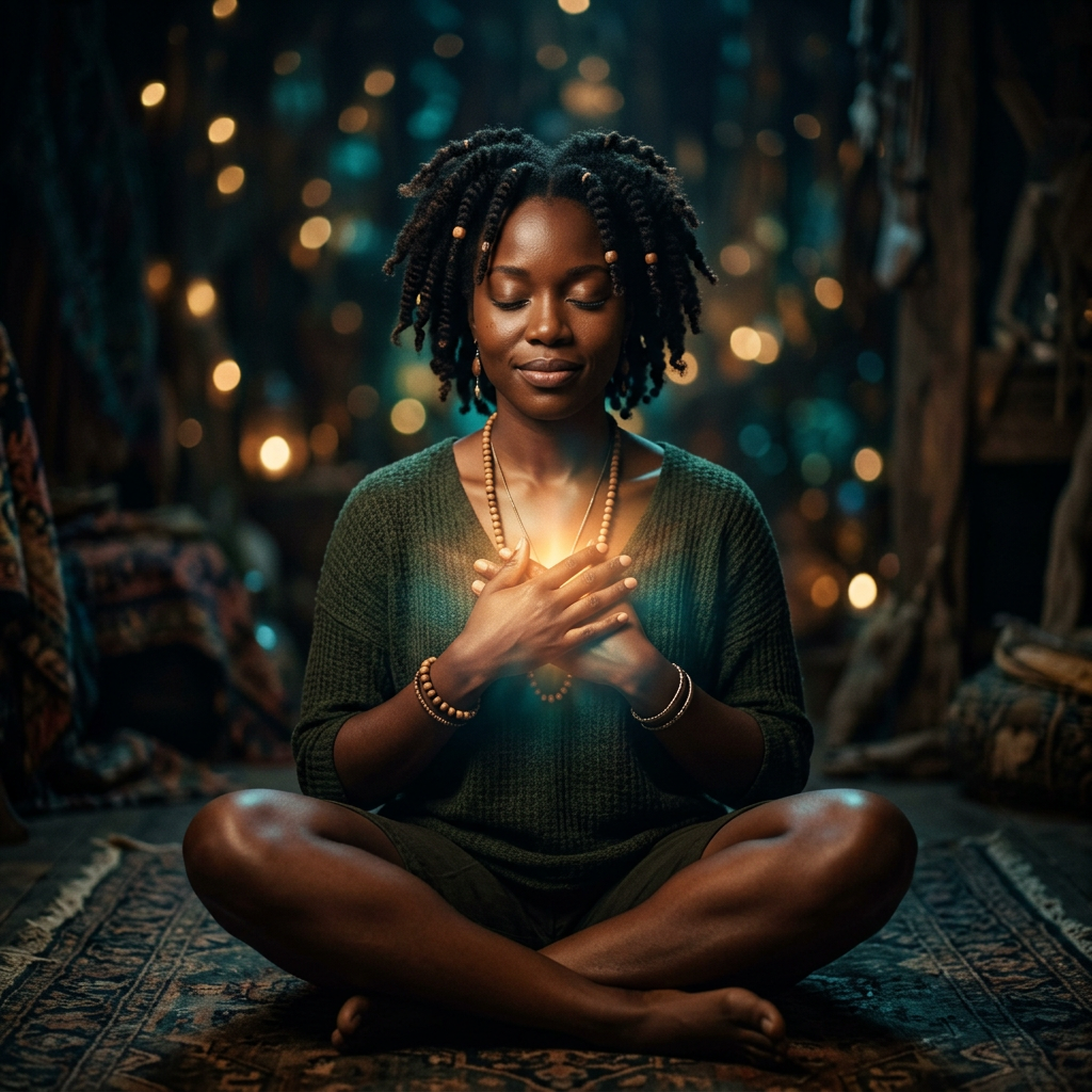 African woman emotional well-being