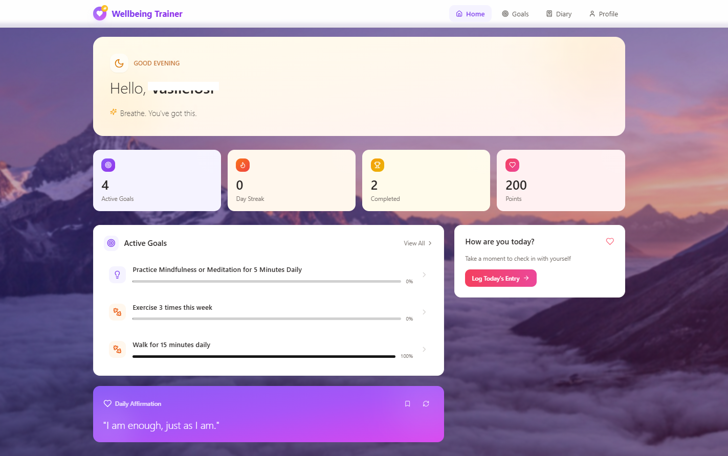 Eudaimomia - Wellbeing Trainer template preview