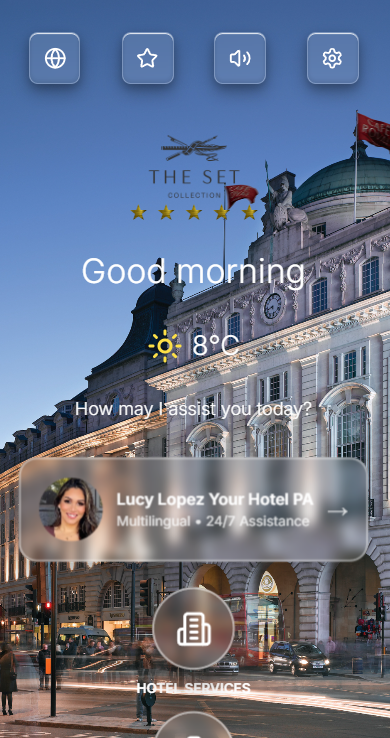 Lucy Guest Interface Home Screen