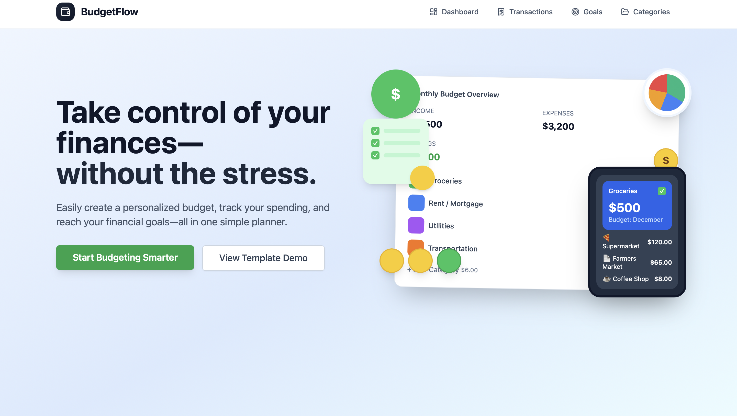 Budget Flow template preview