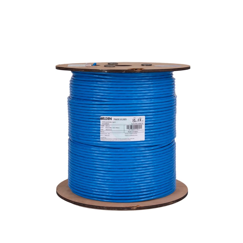 7965E-BLUE BELDEN CAT6,4P,23AWG UTP CABLE BLUE 305(7965E BLUE)