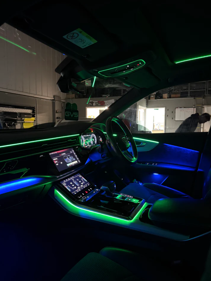 Ambient LED lighting installation example 2 - custom multi-colour interior lighting in Leeds