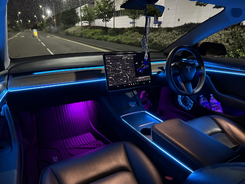 Ambient LED lighting installation example 4 - custom multi-colour interior lighting in Leeds