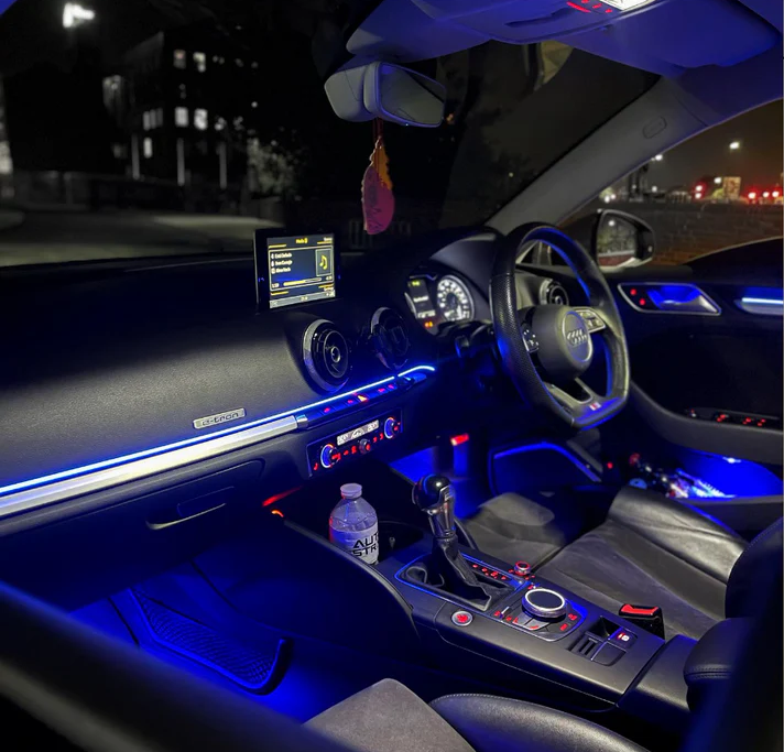 Ambient LED lighting installation example 3 - custom multi-colour interior lighting in Leeds