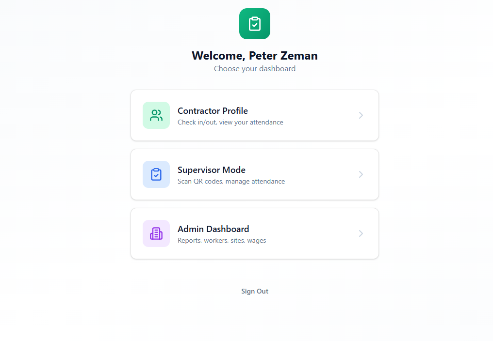 Contractors Management App template preview