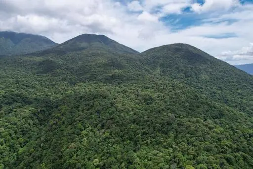 Aerial view of the reserve's diverse landscape