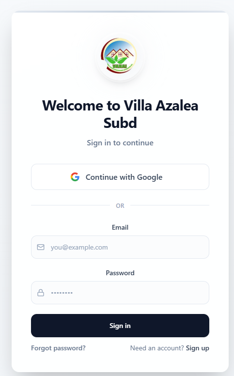 HOA SAMLE APP template preview