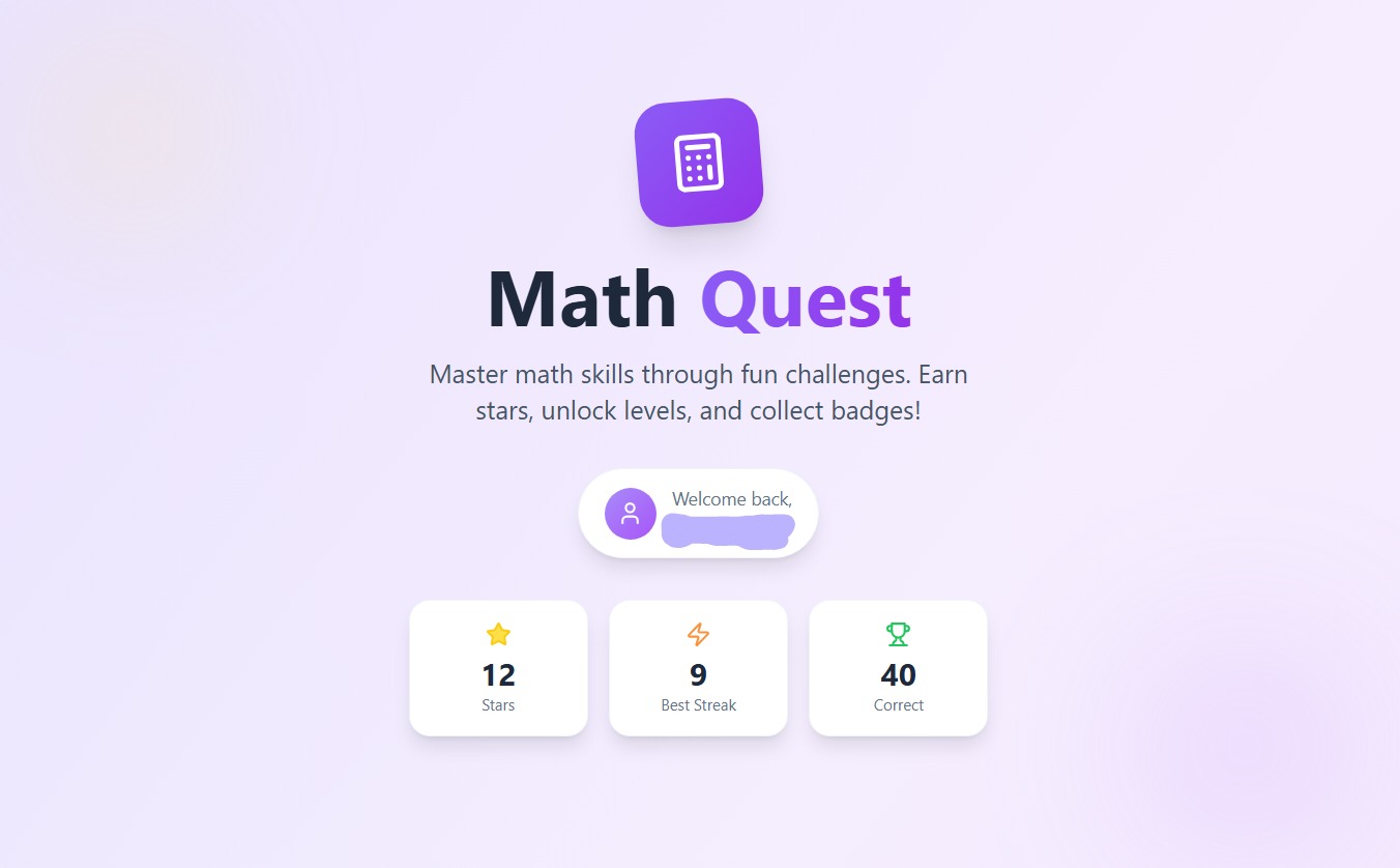 MathQuest template preview