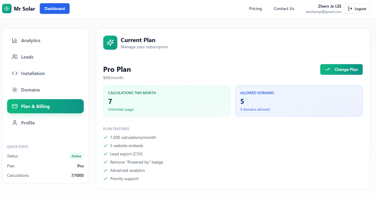 Solar Savings & Quote Calculator template preview