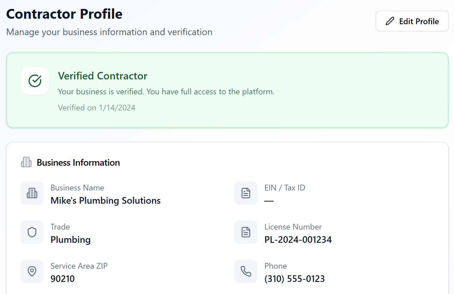 Contractor Shield template preview
