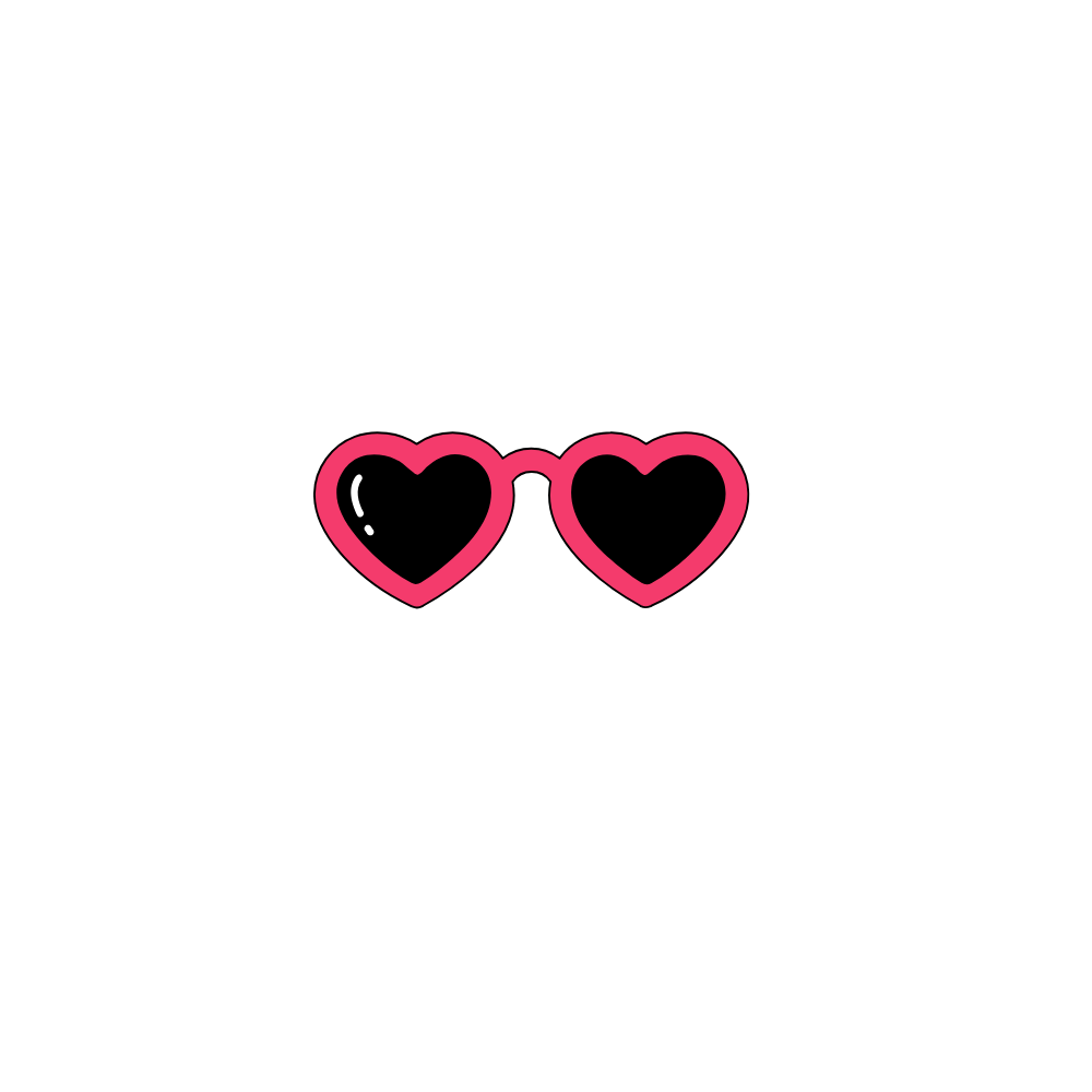 Pink Heart Sunglasses