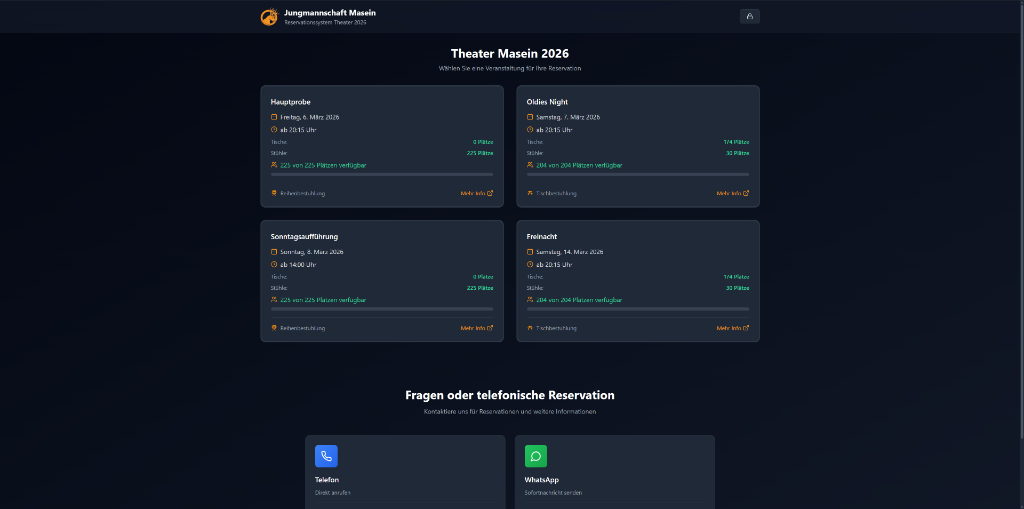 Reservation System Theater Masein