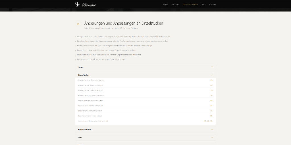 Website Schneiderei Blindstich 2