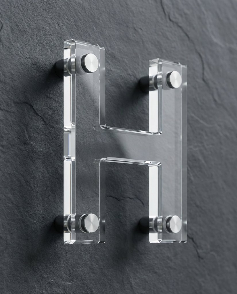 Premium acrylic standoff fixings for dimensional letters