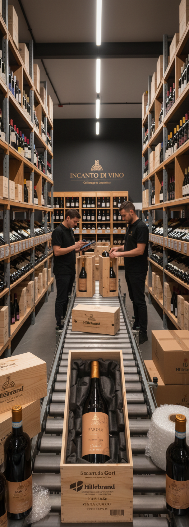 Ensuring Wine Safety at Our Incanto di Vino Warehouse and Shipping with Hillebrand Gori