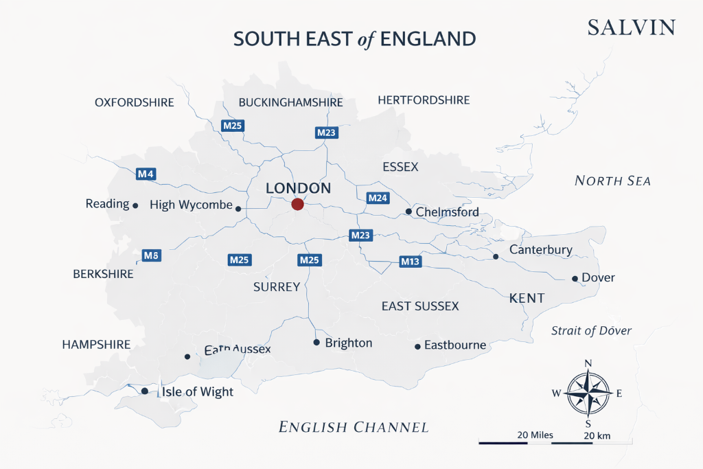 Regional coverage map