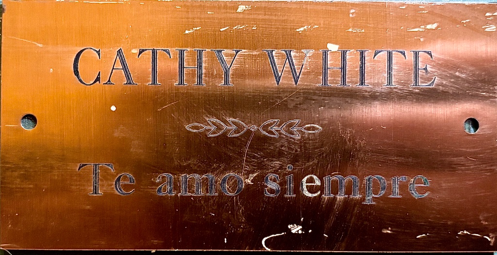 Engraved plaques for longtime guests