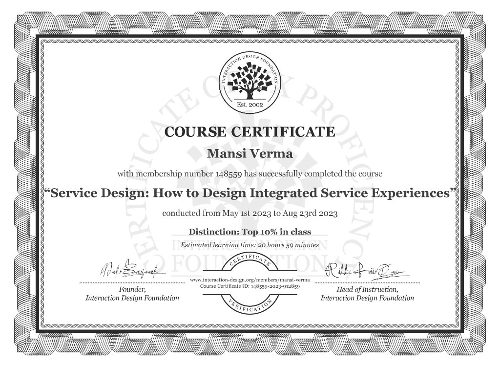 Service Design: Integrated Experiences