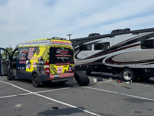 A&F Mobile Tire Service van