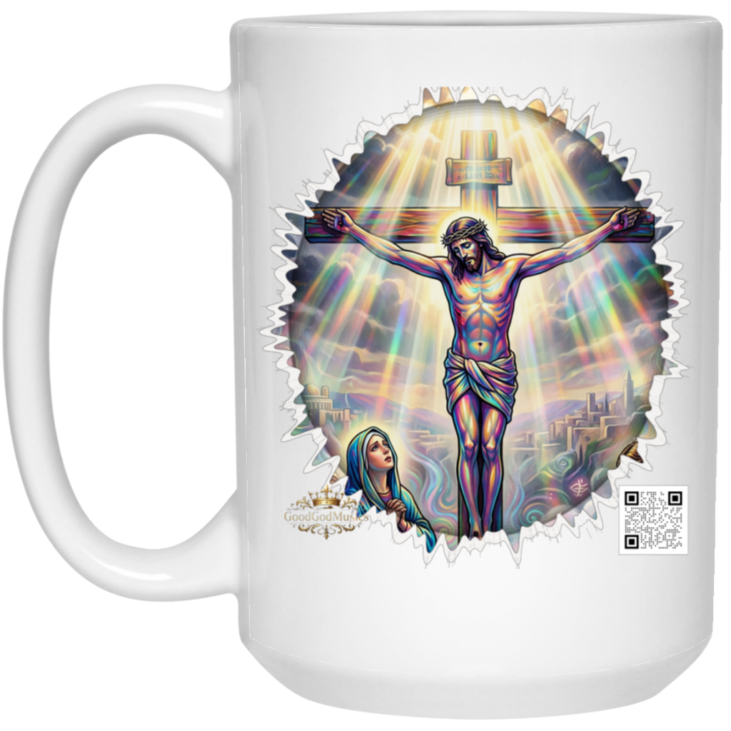 15oz White Mug - Cross