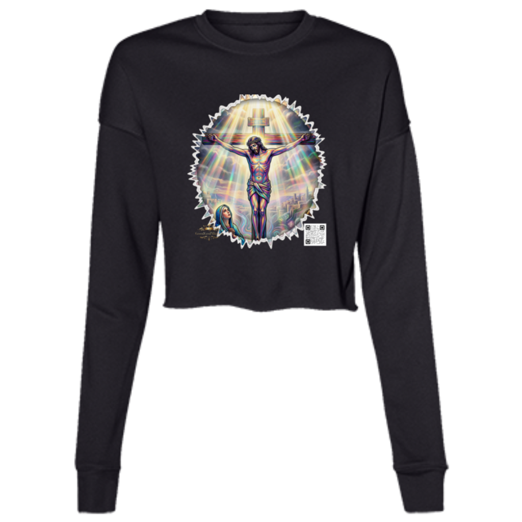 Bella+Canvas Ladies Cropped Fleece Crew - Cross