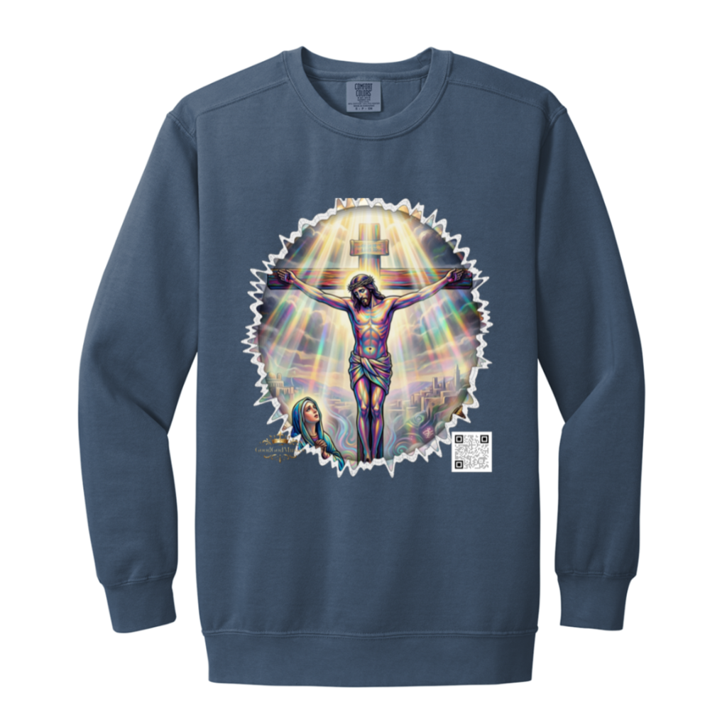 Comfort Colors Garment-Dyed Crewneck - Cross