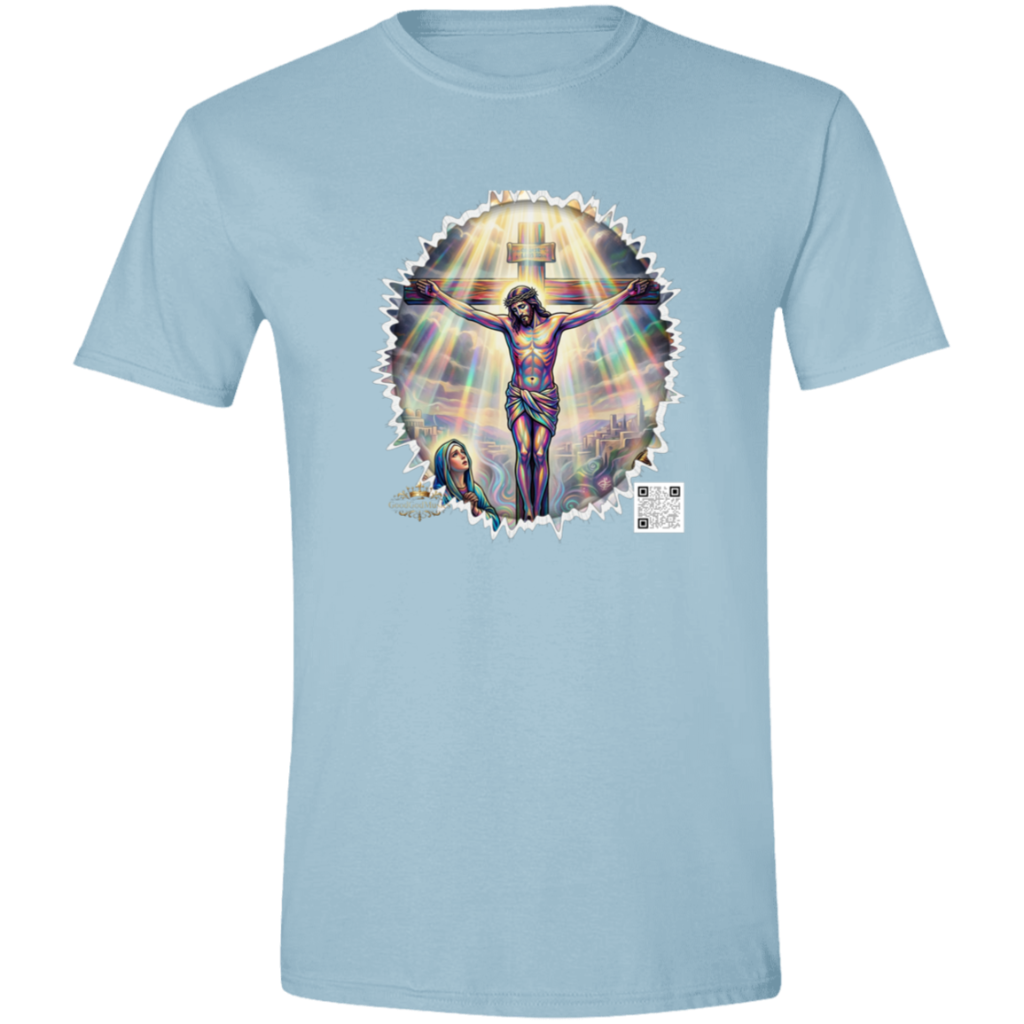 Gildan Softstyle Tee - Cross (Light Blue)