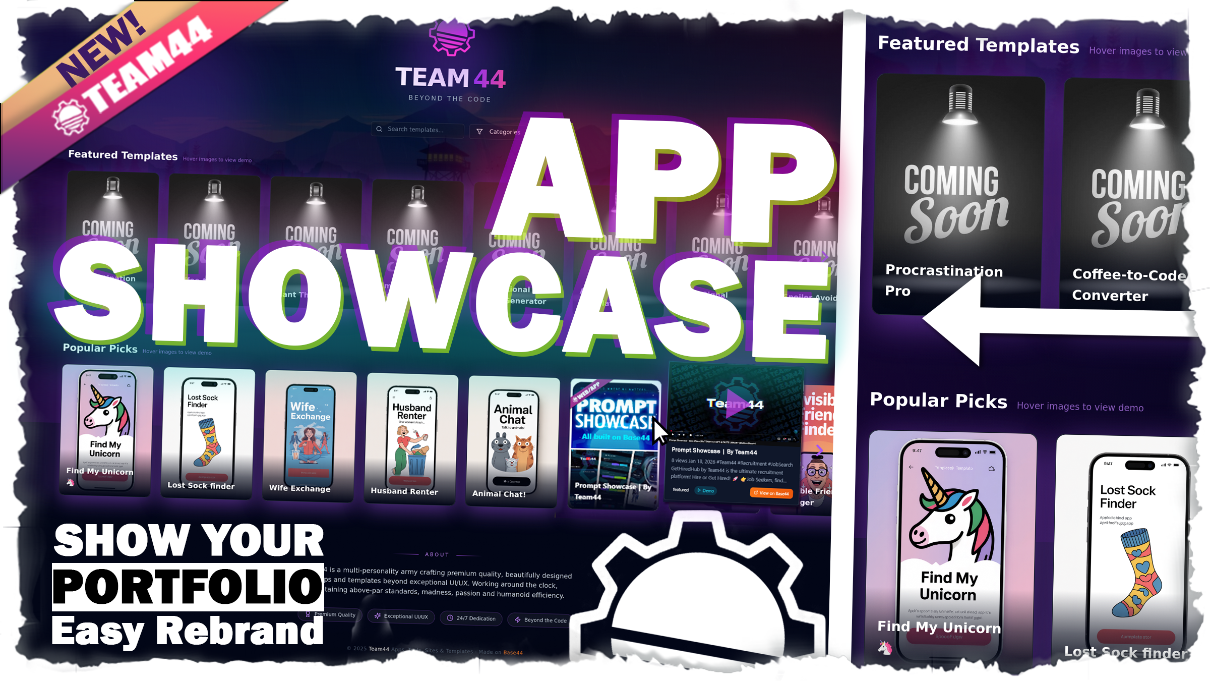 App Showcase | By Team44 template preview