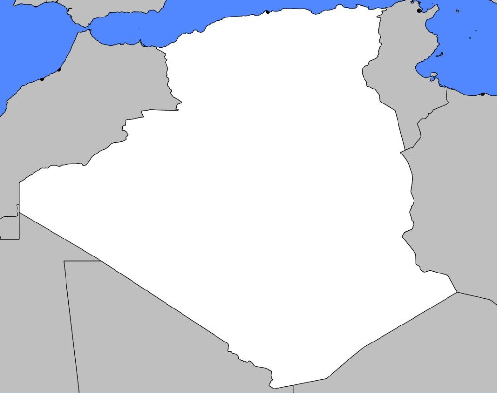 Carte de l'Algérie