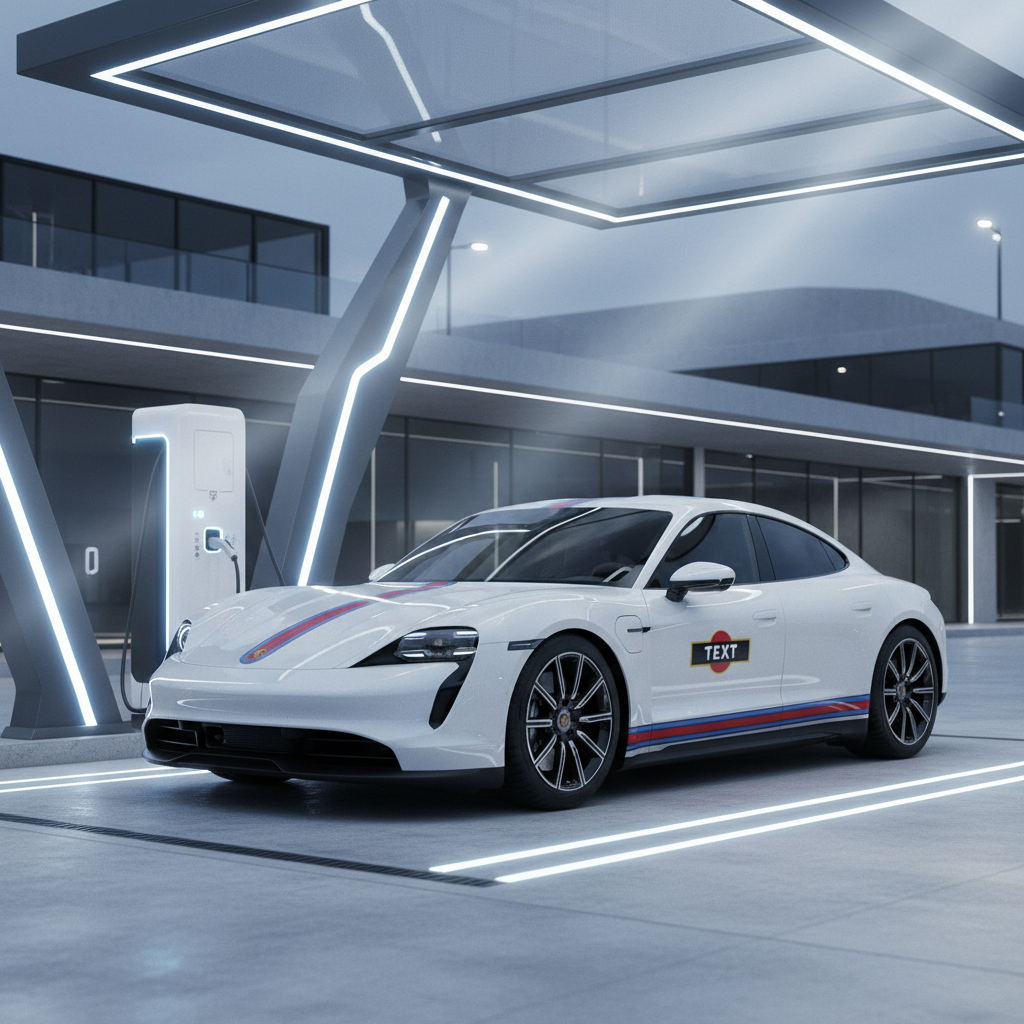 Martini Style Racing Stripes - Porsche Taycan