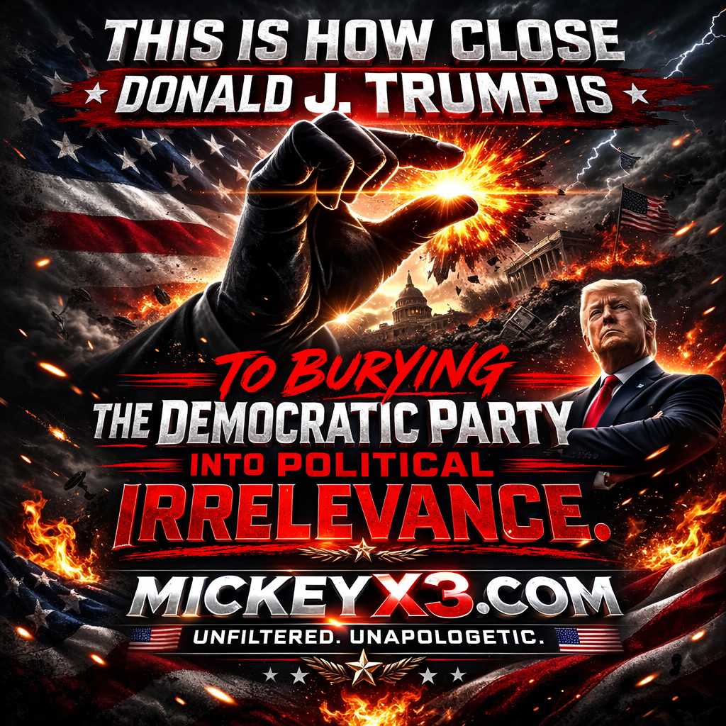 Trump close to burying the Democratic Party into political irrelevance - MickeyX3.com political meme