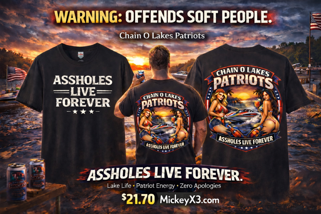 Assholes Live Forever Chain O' Lakes Patriots T-Shirt