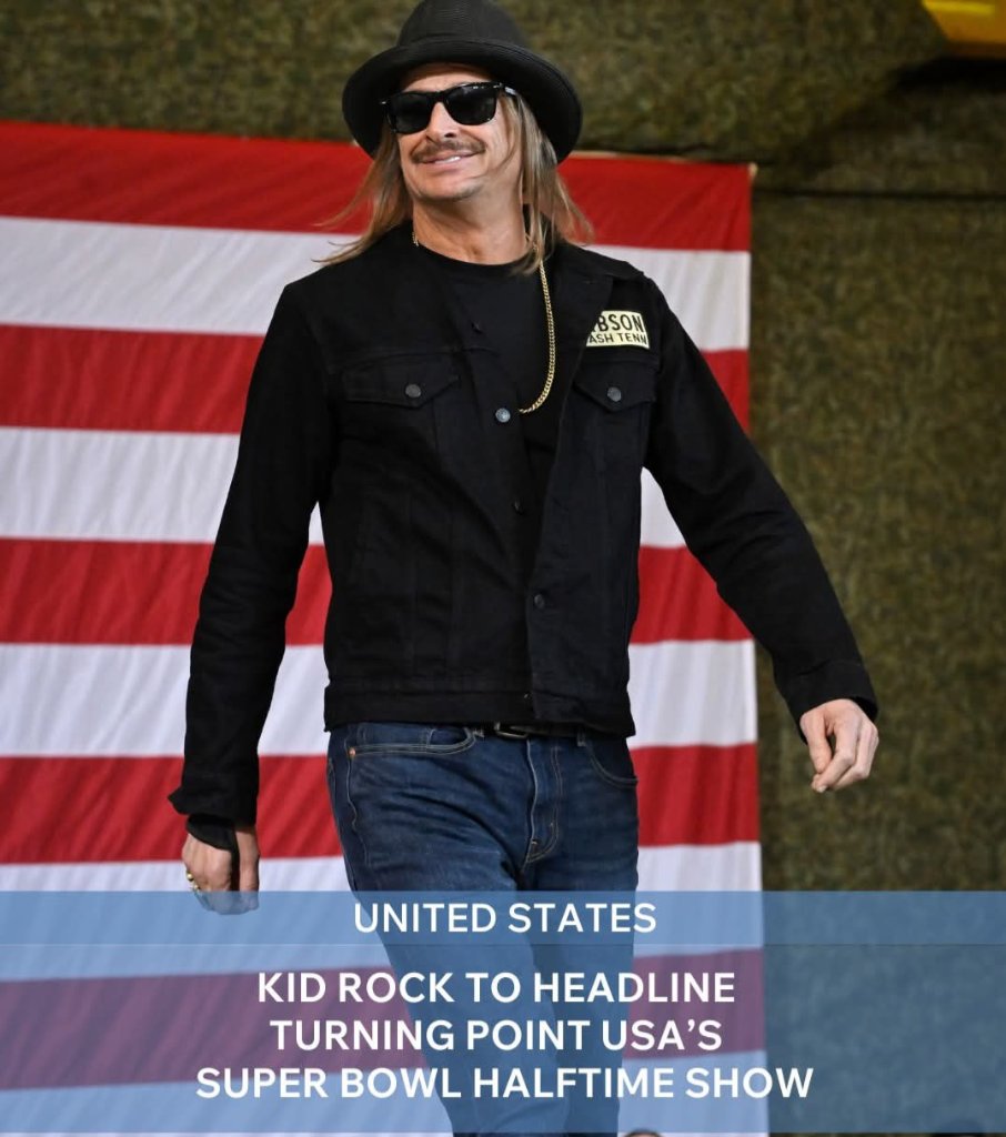 Kid Rock to headline Turning Point USA's Super Bowl Halftime Show