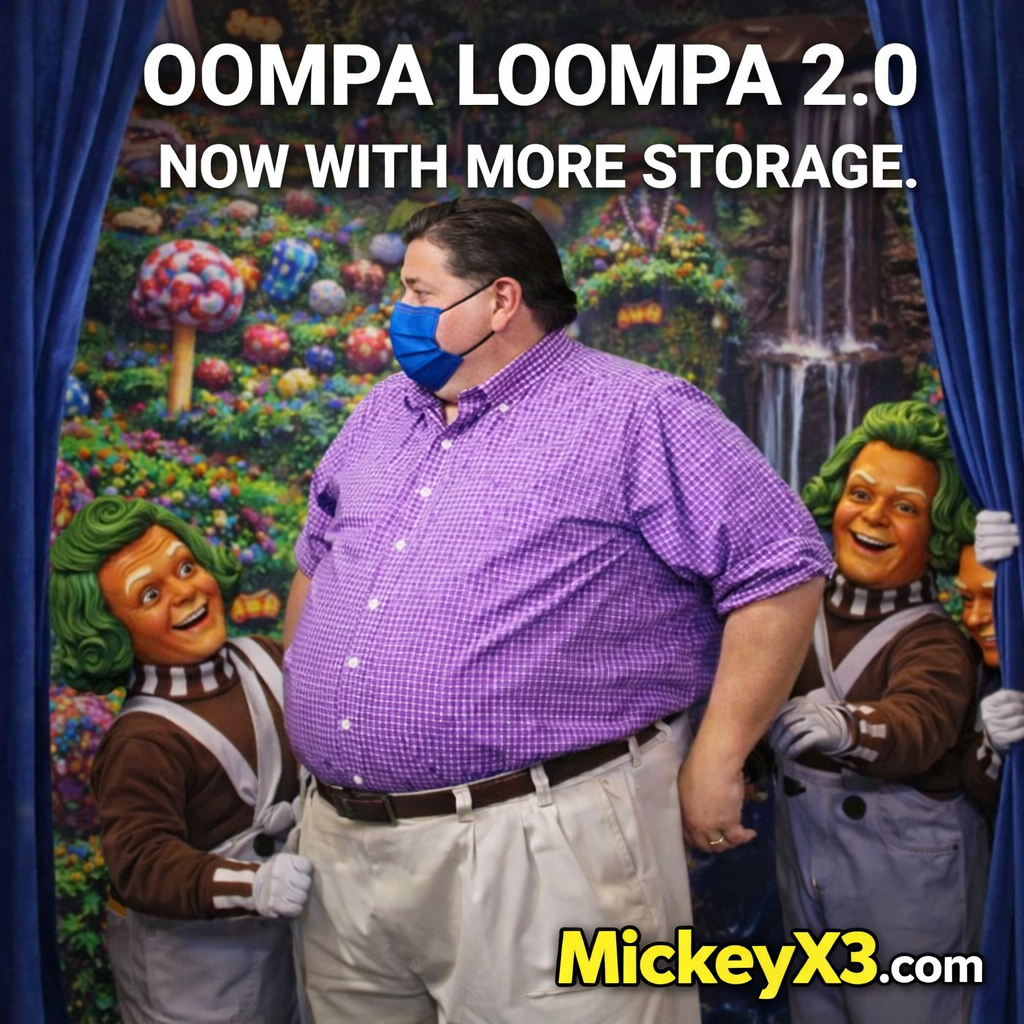 Oompa Loompa 2.0 Now With More Storage political satire meme - MickeyX3.com