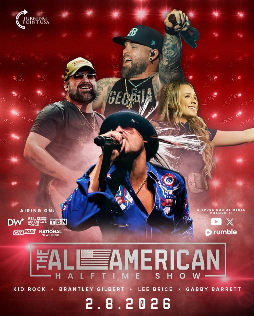 The All American Halftime Show - Kid Rock, Brantley Gilbert, Lee Brice, Gabby Barrett