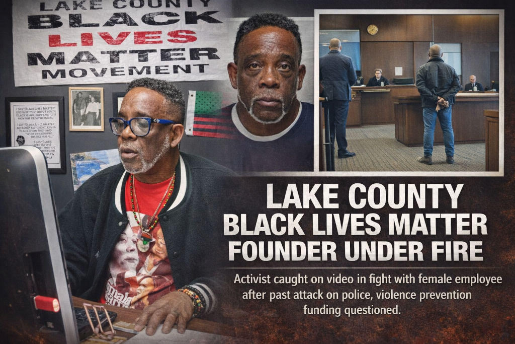 Lake County Black Lives Matter founder under fire - activist caught on video in fight with female employee after past attack on police, violence prevention funding questioned