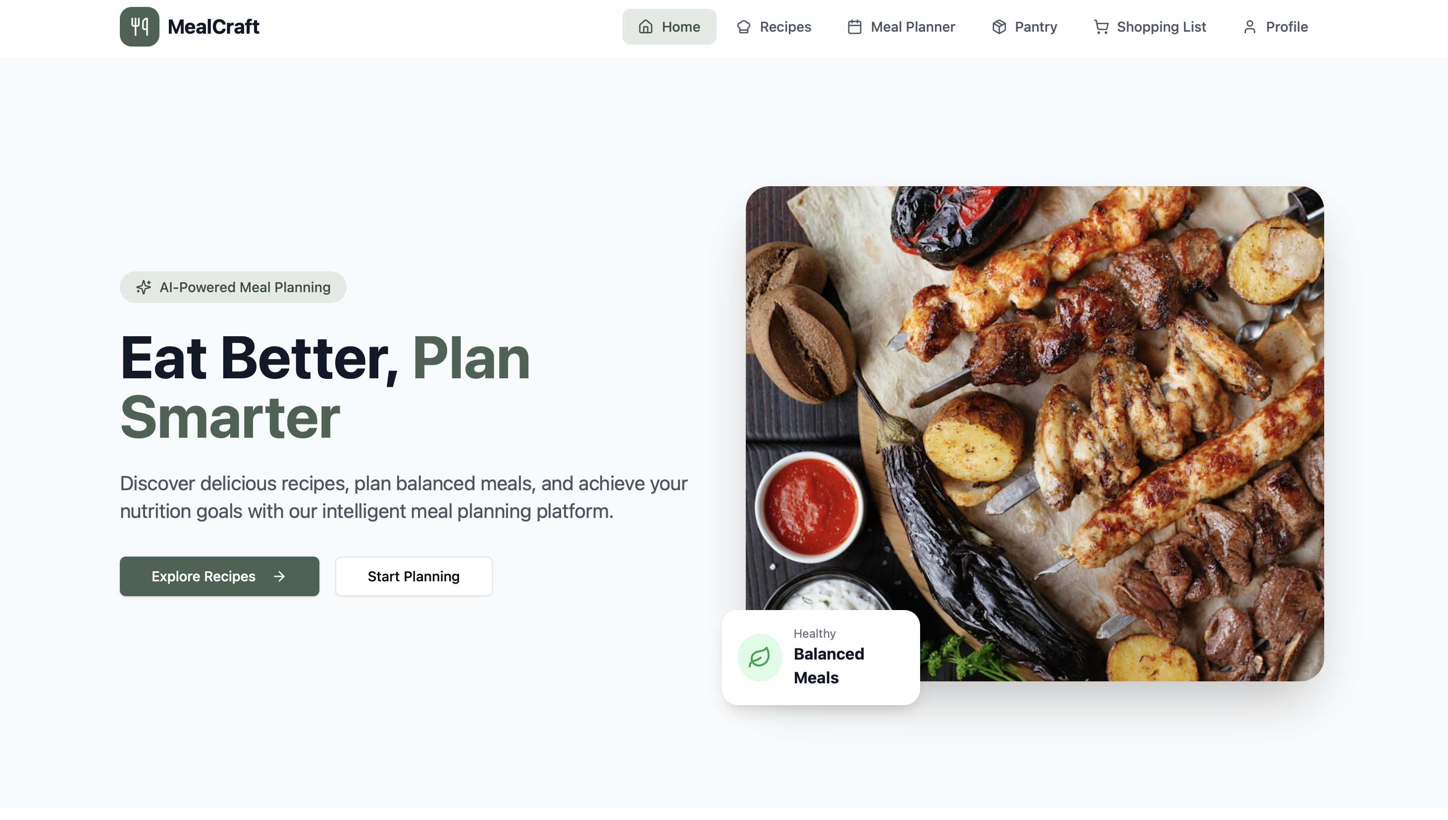 Meal Craft template preview