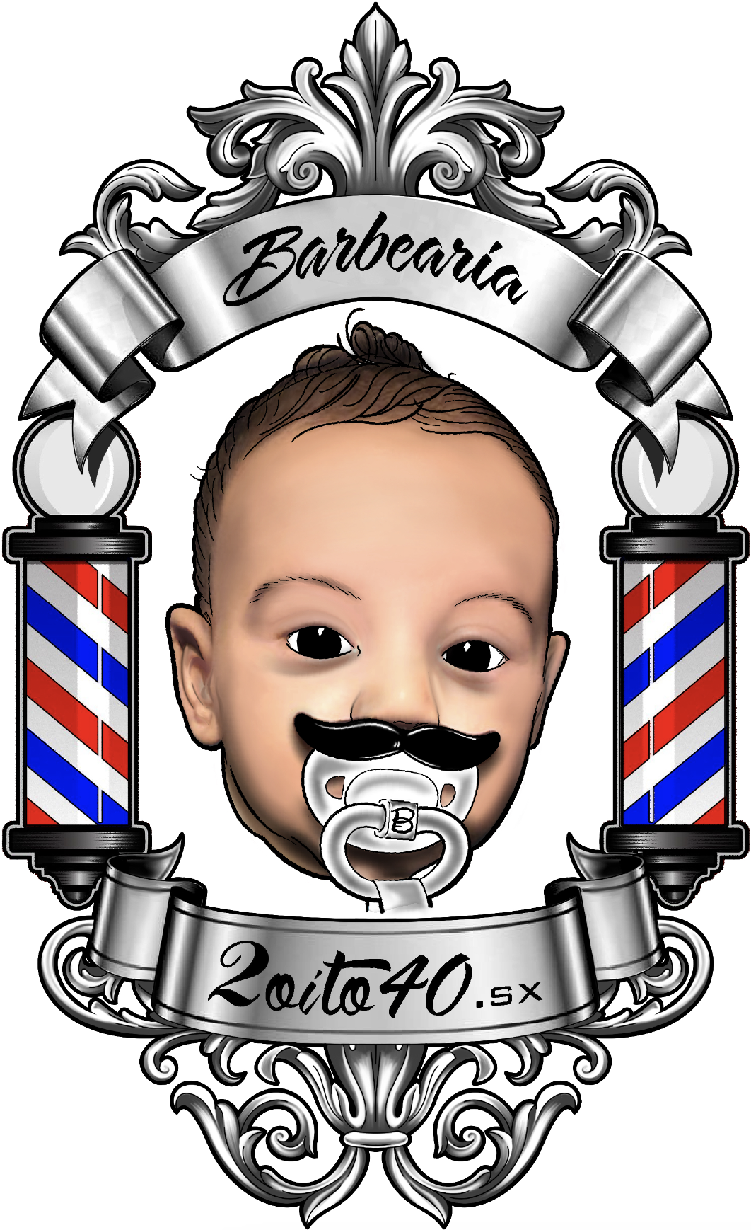 Barbearia 2oito40.sx logo