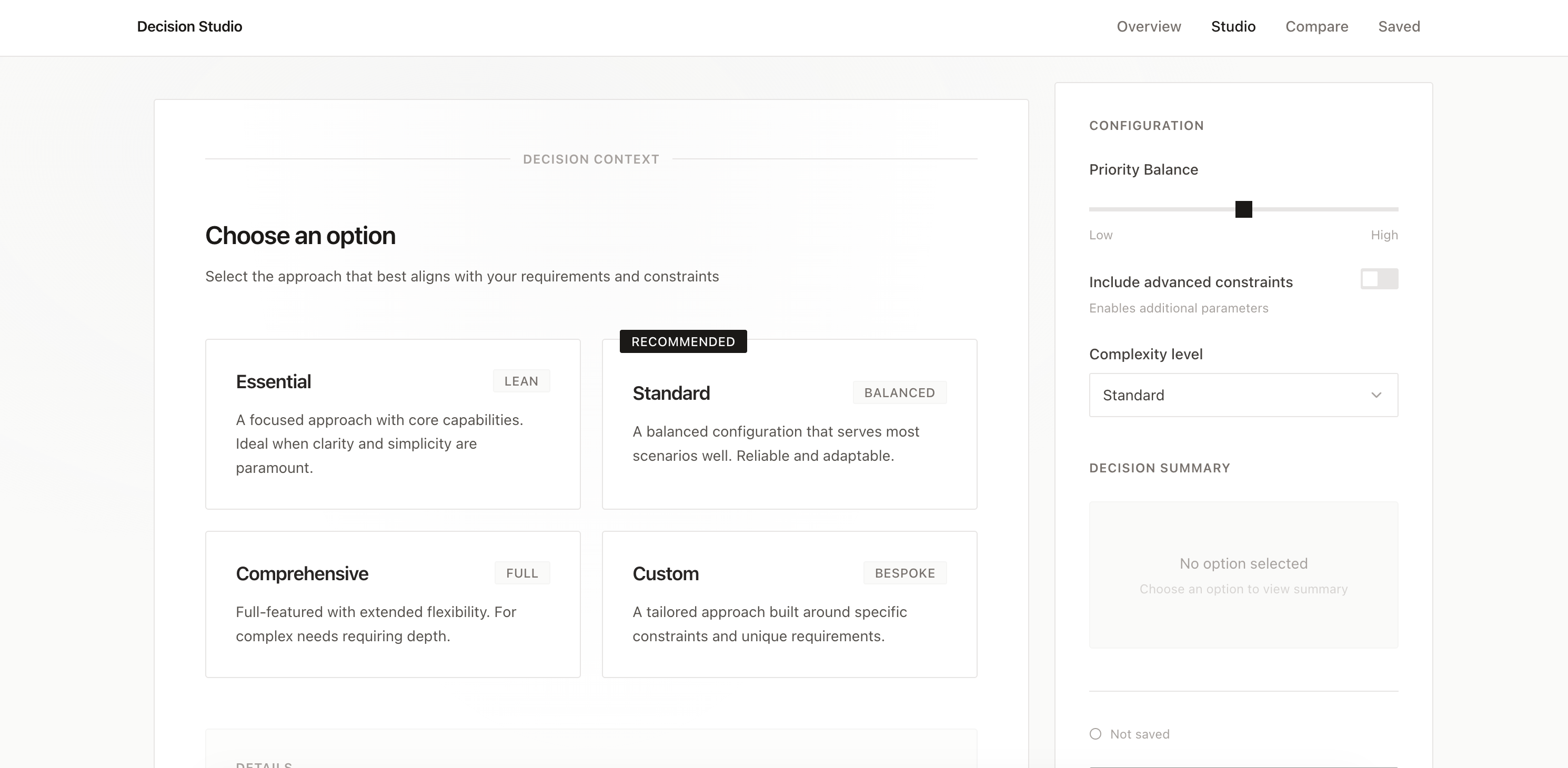 Decision Studio template preview