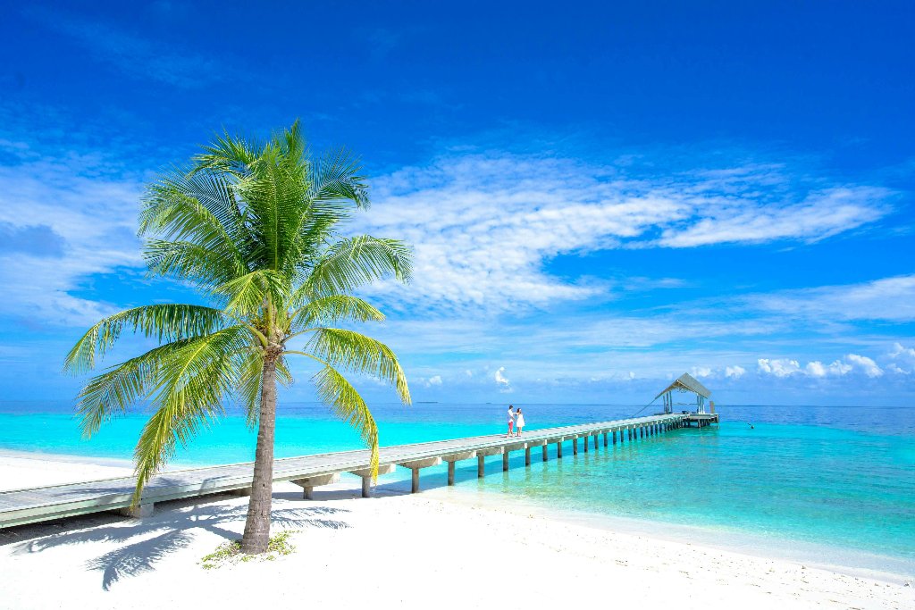 Spiaggia tropicale Maldive